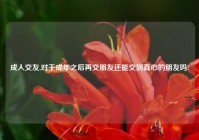 成人交友,对于成年之后再交朋友还能交到真心的朋友吗?