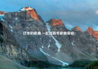 过年的歌曲,一起过新年歌曲原唱?