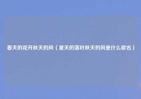春天的花开秋天的风（夏天的落叶秋天的风是什么歌名）