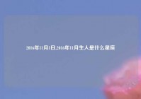 2016年11月1日,2016年11月生人是什么星座