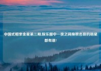 中国式相亲金星第三期,娱乐圈中一夜之间身败名裂的明星都有谁?