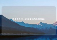 铂金多少钱一克,铂金和白金的区别?