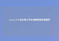 chezhen,〓〓汕头晚上开车到哪里看风景最好