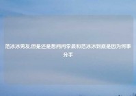 范冰冰男友,但是还是想问问李晨和范冰冰到底是因为何事分手