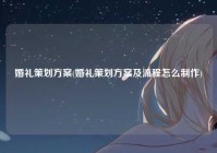 婚礼策划方案(婚礼策划方案及流程怎么制作)