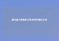 国内最大的婚庆公司,如何开婚庆公司?