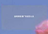 齿的部首,瑾广东话怎么念