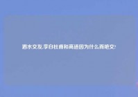 泗水交友,李白杜甫和高适因为什么而绝交?