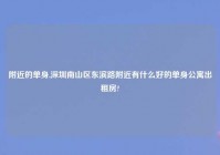 老乡的单身,深圳南山区东滨路老乡有什么好的单身公寓出租房?