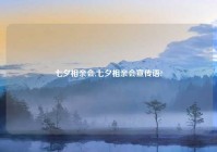 七夕相亲会,七夕相亲会宣传语?