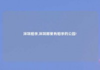 深圳相亲,深圳哪里有相亲的公园?