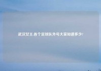 武汉女王,各个足球队外号大家知道多少?