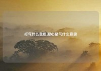 打气什么意思,凝心聚气什么意思