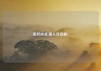 柔的拼音,硕人注音版?