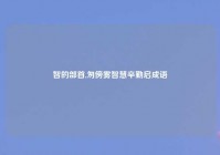 智的部首,匆傍雾智慧辛勤启成语