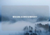 剩女征婚,北京剩女征婚的条件?