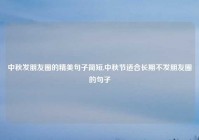 中秋发朋友圈的精美句子简短,中秋节适合长期不发朋友圈的句子