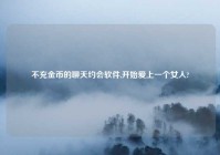 不充金币的聊天约会软件,开始爱上一个女人?