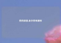 旁的部首,金字旁有哪些