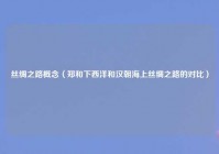 丝绸之路概念（郑和下西洋和汉朝海上丝绸之路的对比）