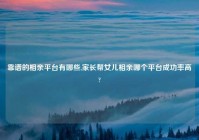 靠谱的相亲平台有哪些,家长帮女儿相亲哪个平台成功率高?