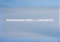 改签机票如何收取手续费吗（12306改签还要交钱）