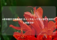 30岁未婚女子独居农村 月入一千元,一个女人自己生活住什么样房子好?