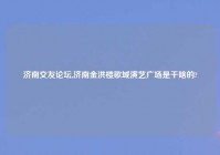 济南交友论坛,济南金洪楼歌城演艺广场是干啥的?