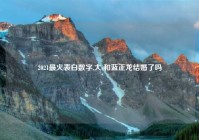 2021最火表白数字,大s和蓝正龙结婚了吗