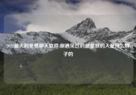 2022最火的免费聊天软件,你遇见过的最豪放的人是什么样子的