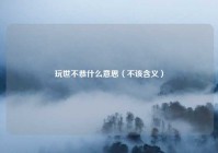 玩世不恭什么意思（不该含义）