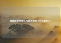 离婚需要带什么,离婚想要孩子应该怎么办?