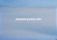 扬州招聘网,宝应有招工的吗?