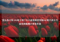 怎么合八字,1991年十月二十八出生的羊女和1987年六月十六出生的兔男八字合不合
