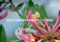 金昌交友,白眉大侠中死得最惨的十三大人物是谁?