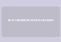 厦门水下婚纱摄影,厦门海洋馆可以潜水拍照吗