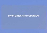 相亲网网,越南相亲的网站哪个做得最好呀?