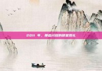 2011 年，那些闪耀的明星婚礼