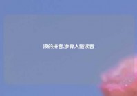 液的拼音,渗骨入髓读音