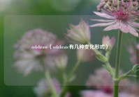 celebrate（celebrate有几种变化形式）