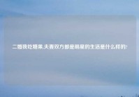 二婚我吃糖果,夫妻双方都是明星的生活是什么样的?