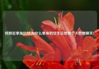 找老乡单身妇女,为什么单身的女生总想有个人陪她聊天?