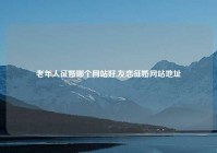 老年人征婚哪个网站好,友恋征婚网站地址