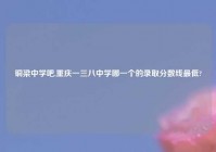 铜梁中学吧,重庆一三八中学哪一个的录取分数线最低?