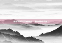 语音聊天于王者峡谷，助力抑或干扰？