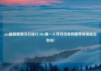 nba最新新闻当日排行,NBA第一人乔丹当年的新秀体测报告如何?