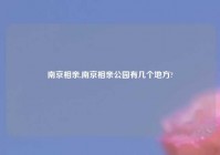 南京相亲,南京相亲公园有几个地方?