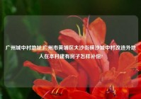 广州城中村地址,广州市黄埔区大沙街横沙城中村改造外地人在本村建有房子怎样补偿?