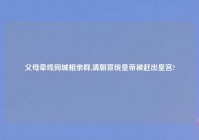 父母牵线同城相亲群,清朝宣统皇帝被赶出皇宫?