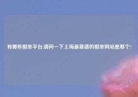 有哪些相亲平台,请问一下上海最靠谱的相亲网站是那个?